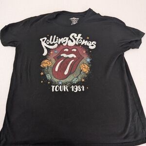 Rolling Stones Tour 1981 Black T-Shirt